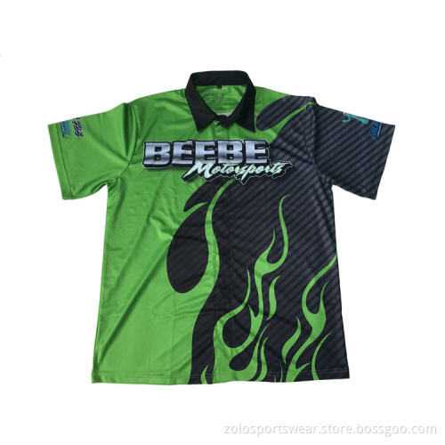 Custom Sublimation Motorcycle Racing Team Pit Crew Shirts